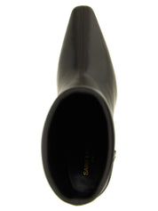 Saint Laurent Brown Lamb Leather Ankle Boots