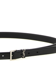 Saint Laurent Black Calfskin Regular Belt