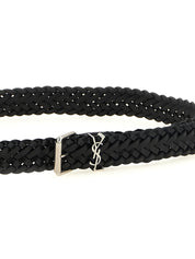 Saint Laurent Black Calfskin Regular Belt