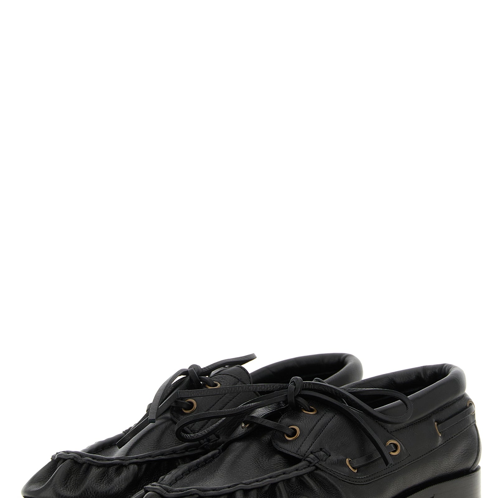 Saint Laurent Black Calfskin Slip-On Loafers Saint Laurent