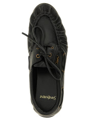 Saint Laurent Black Calfskin Slip-On Loafers