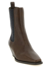 Brunello Cucinelli Brown Cowhide Chelsea Boots