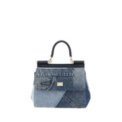 Dolce & Gabbana Blue Cotton Handbag