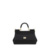 Dolce & Gabbana Black Calf Leather Bos Taurus Handbag