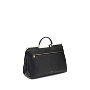 Dolce & Gabbana Black Calf Leather Bos Taurus Shoulder Bag