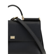 Dolce & Gabbana Black Calf Leather Bos Taurus Shoulder Bag