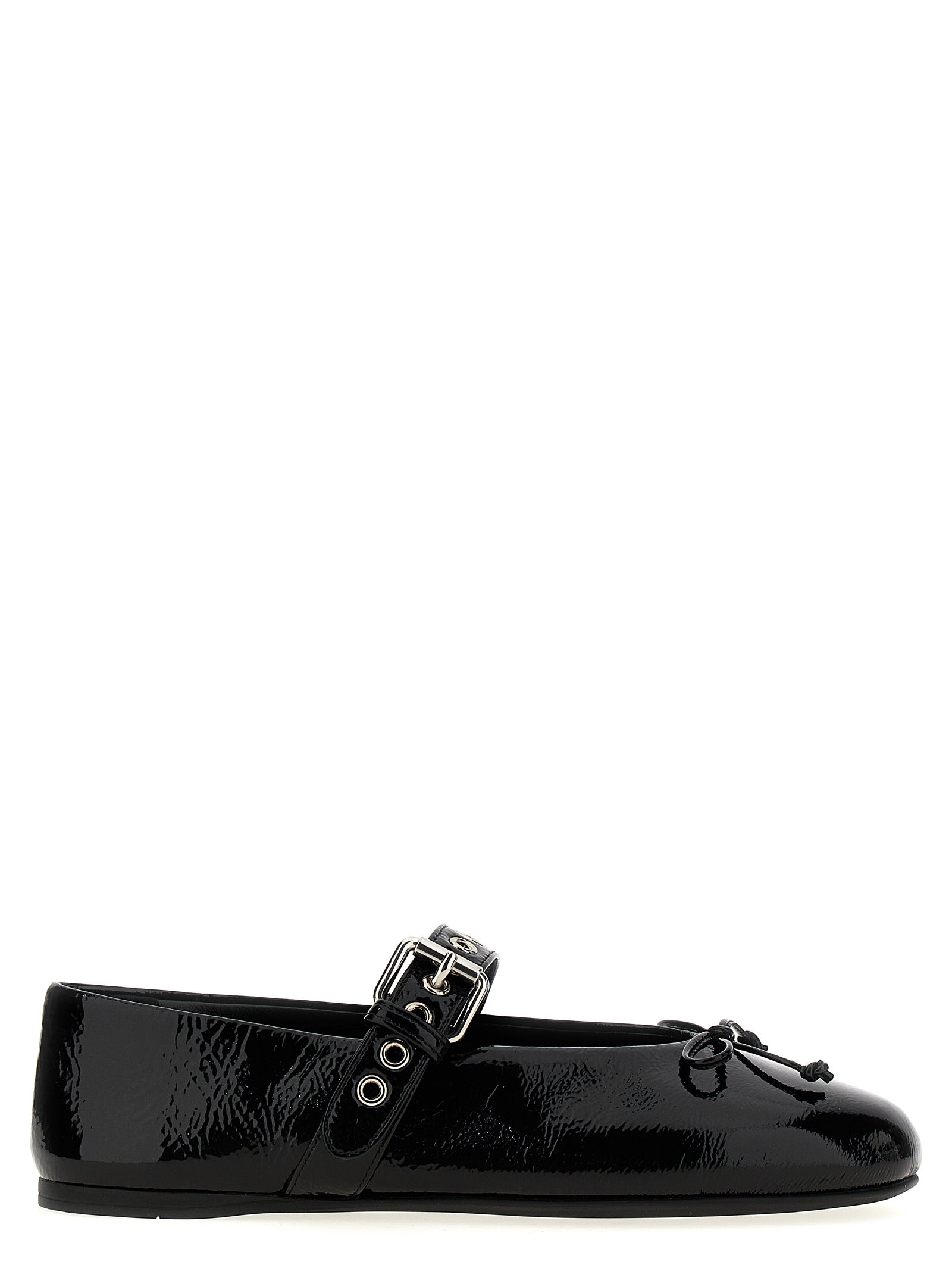 Miu Miu Black Calfskin Ballet Flats
