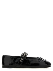 Miu Miu Black Calfskin Ballet Flats