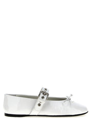 Miu Miu White Calfskin Ballet Flats