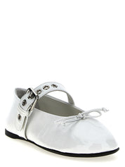 Miu Miu White Calfskin Ballet Flats
