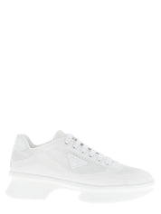 Prada White Polyester Athletic Sneakers