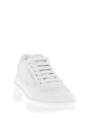 Prada White Polyester Athletic Sneakers