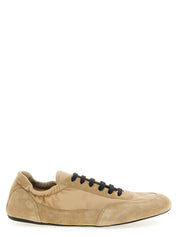 Prada Beige Polyamide Athletic Sneakers