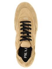 Prada Beige Polyamide Athletic Sneakers