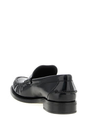 Prada Black Calfskin Slip-On Loafers