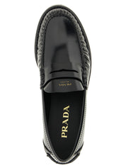 Prada Black Calfskin Slip-On Loafers