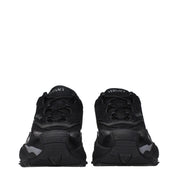 Versace Black Fabric Chunky Sneakers