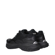 Versace Black Fabric Chunky Sneakers