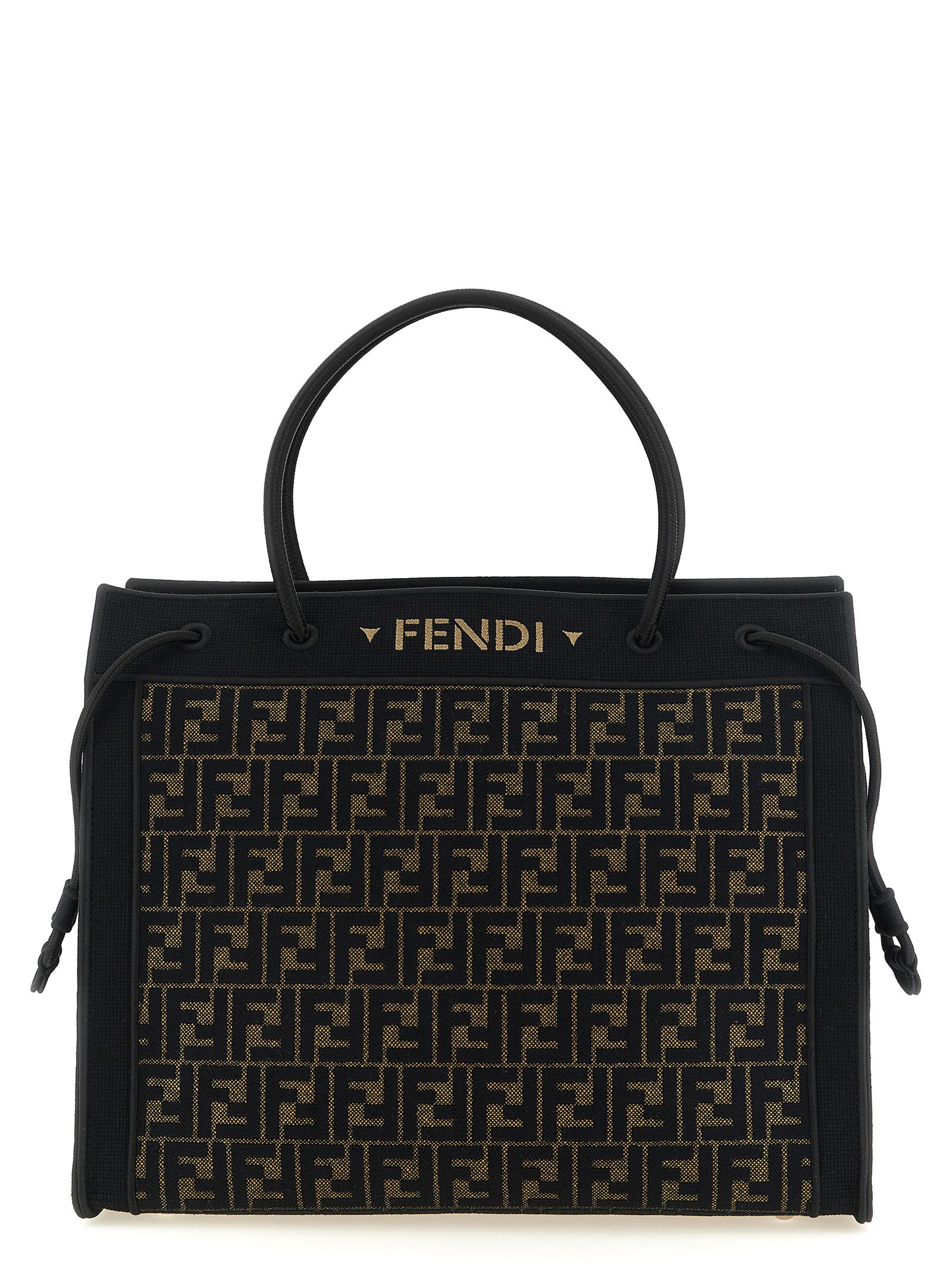 Fendi Brown Cotton Tote Bag