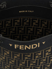 Fendi Brown Cotton Tote Bag