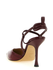 Fendi Bordeaux Lamb Leather Platform Pumps Fendi