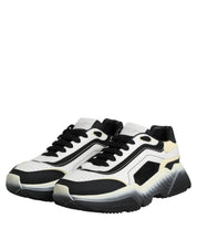 Dolce & Gabbana White Black Daymaster Two Tone Sneaker Shoes