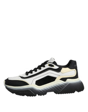 Dolce & Gabbana White Black Daymaster Two Tone Sneaker Shoes