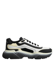 Dolce & Gabbana White Black Daymaster Two Tone Sneaker Shoes