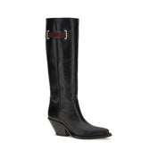 Chloé Black Calf Leather Bos Taurus Over The Knee Chloé