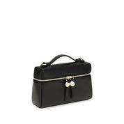 Tory Burch Black Calf Leather Bos Taurus Shoulder Bag