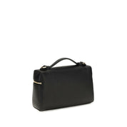 Tory Burch Black Calf Leather Bos Taurus Shoulder Bag
