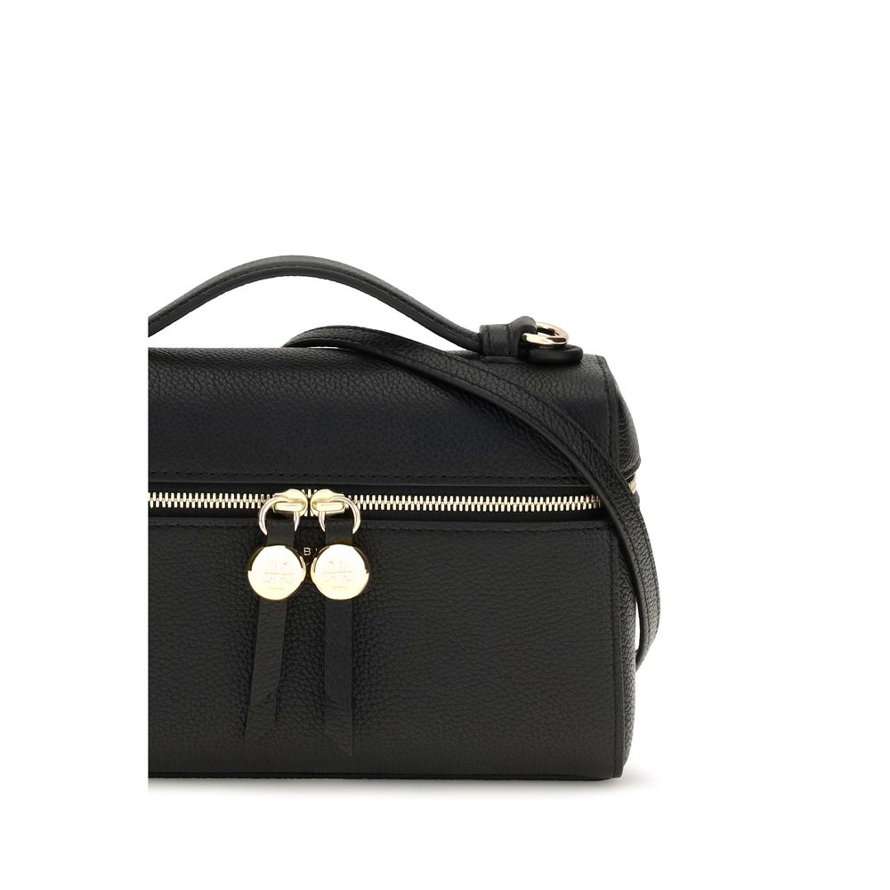 Tory Burch Black Calf Leather Bos Taurus Shoulder Bag