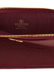 Valentino Garavani Bordeaux Lamb Leather Cardholder
