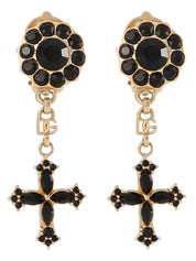 Dolce & Gabbana Black Brass Earrings