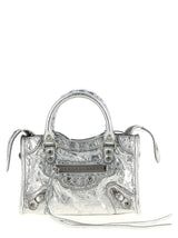 Balenciaga Silver Lamb Leather Crossbody Bag
