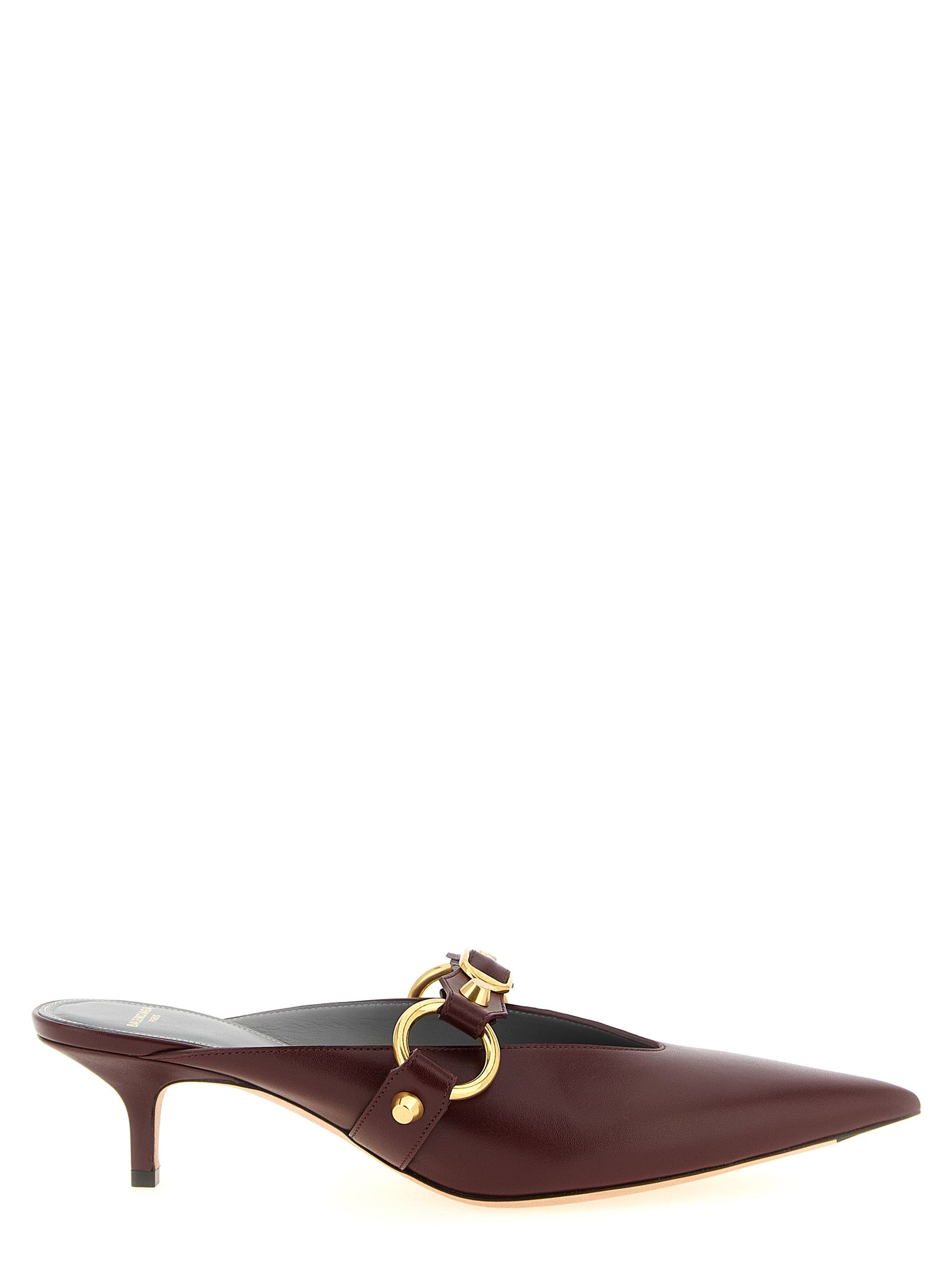 Balenciaga Bordeaux Calfskin Mid Heel Pumps Balenciaga