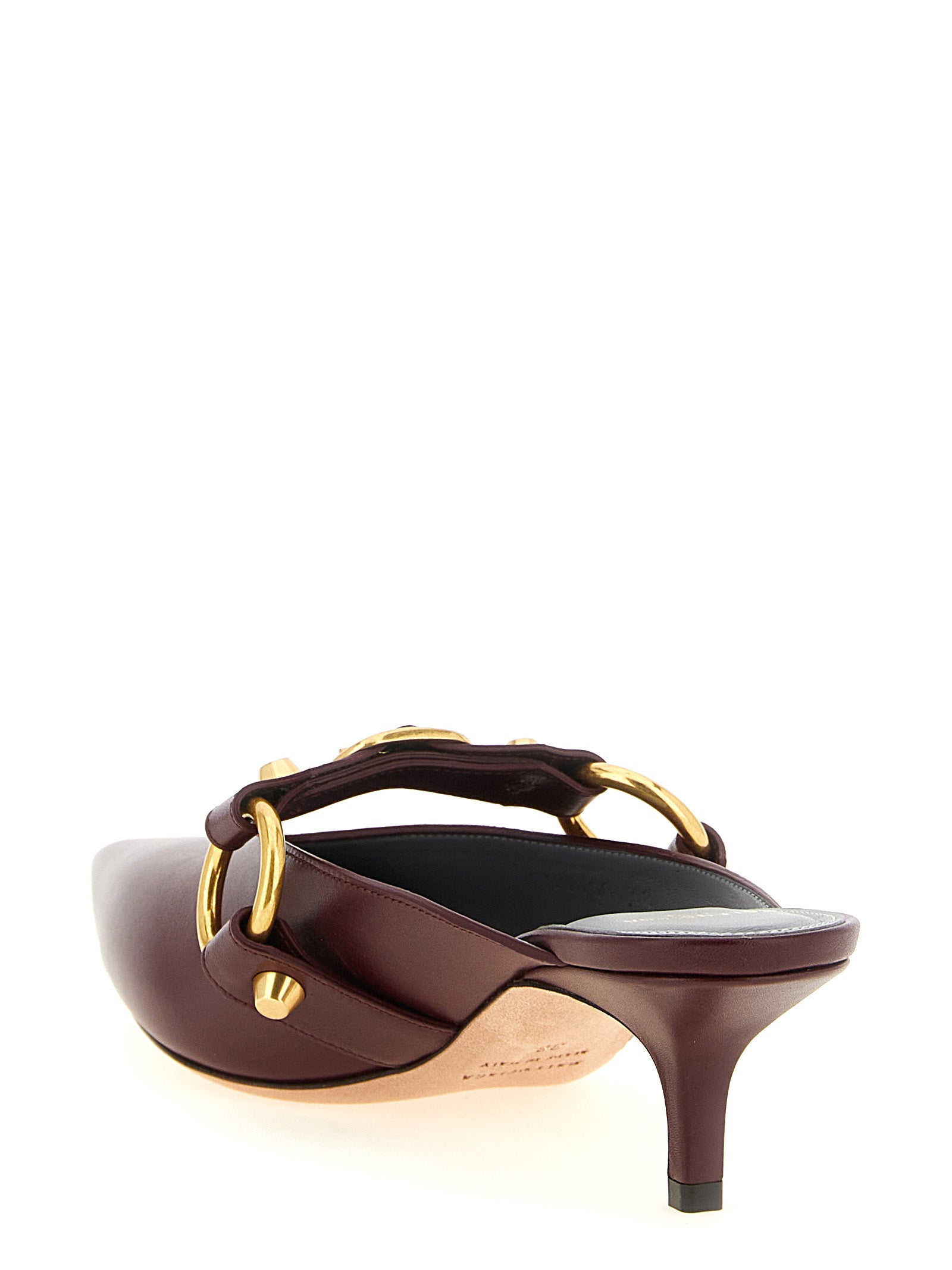 Balenciaga Bordeaux Calfskin Mid Heel Pumps Balenciaga