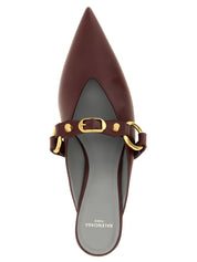 Balenciaga Bordeaux Calfskin Mid Heel Pumps Balenciaga
