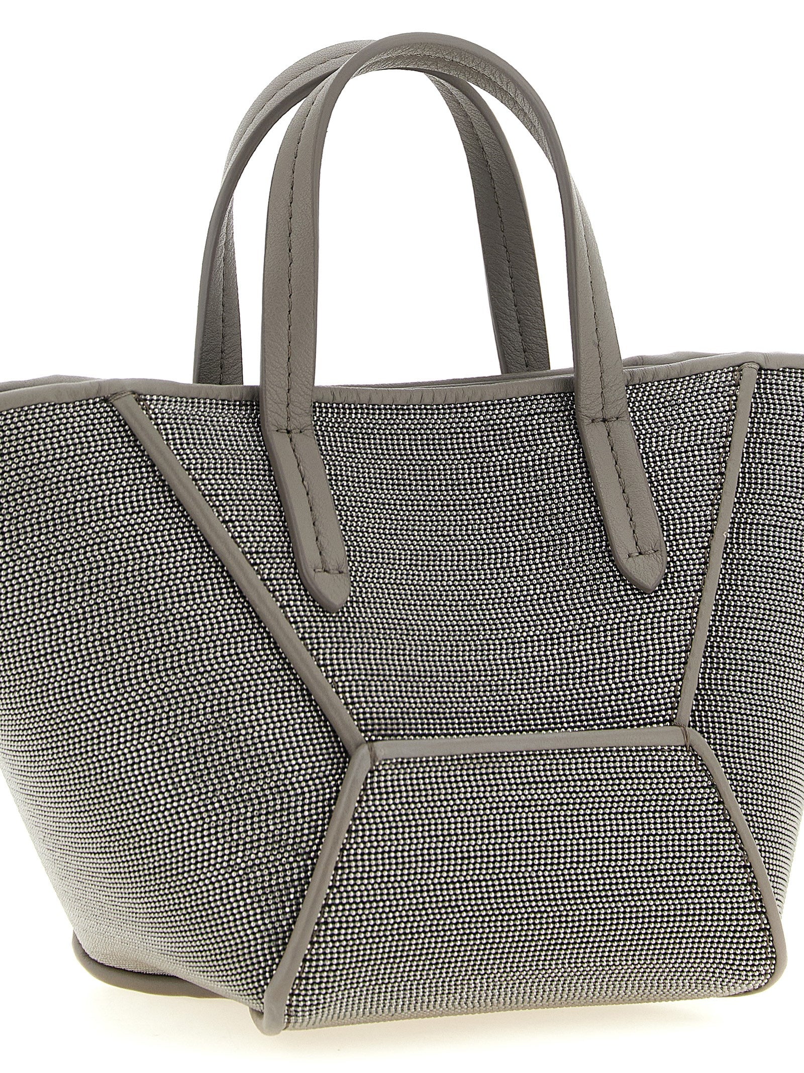 Brunello Cucinelli Gray Calfskin Handbag