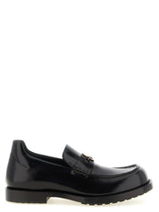 Balenciaga Black Calfskin Slip-On Loafers