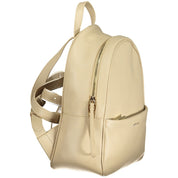 Coccinelle Beige Leather Womens Backpack Coccinelle