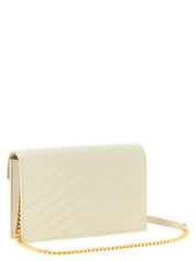 Saint Laurent White Calfskin Clutch Bag
