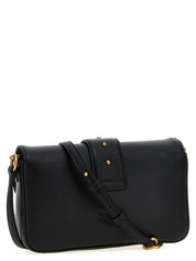 PINKO Black Calfskin Shoulder Bag