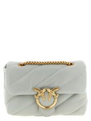 PINKO Gray Lamb Fur Crossbody Bag
