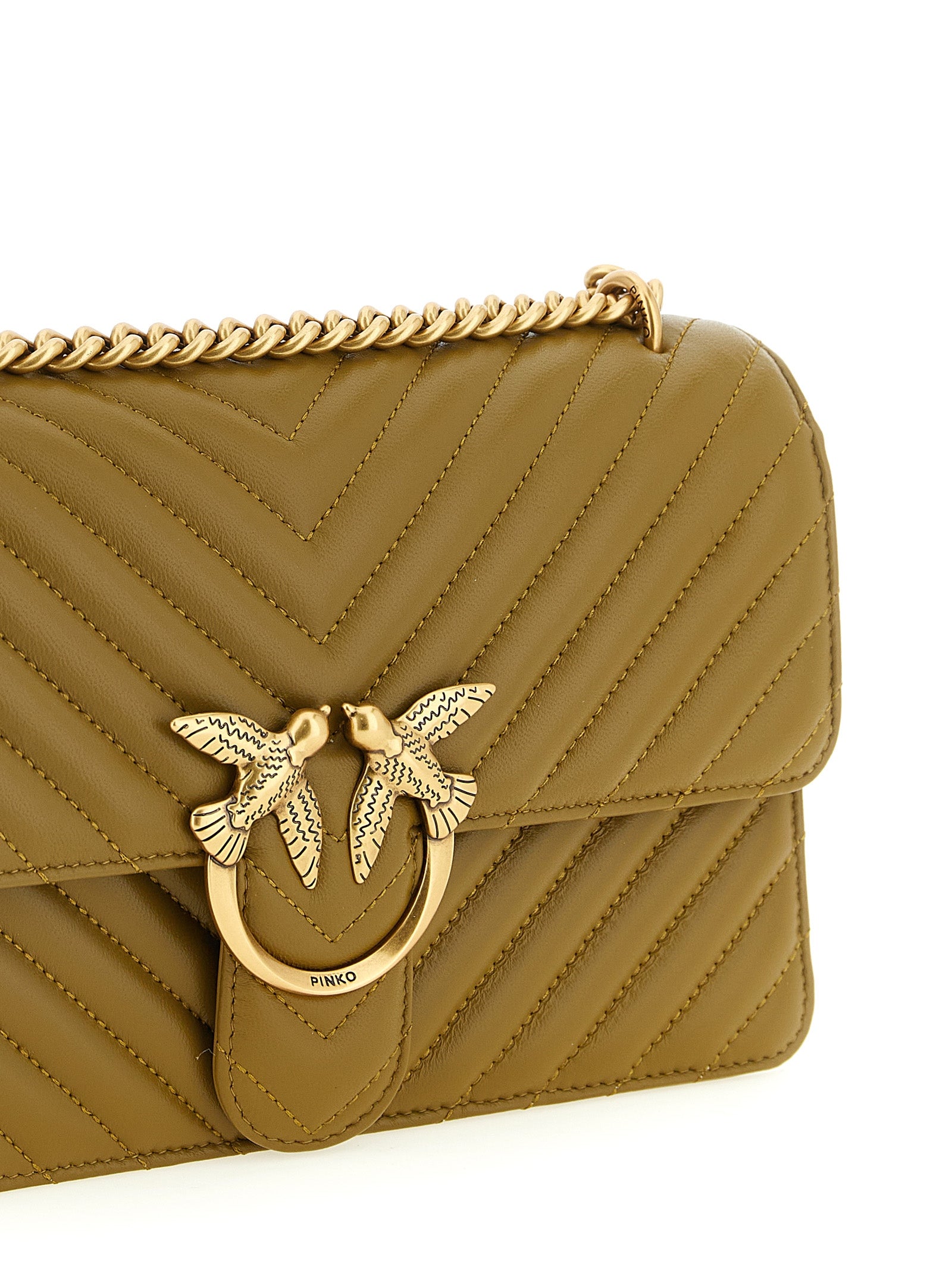 PINKO Bicolor Lambskin Crossbody Bag