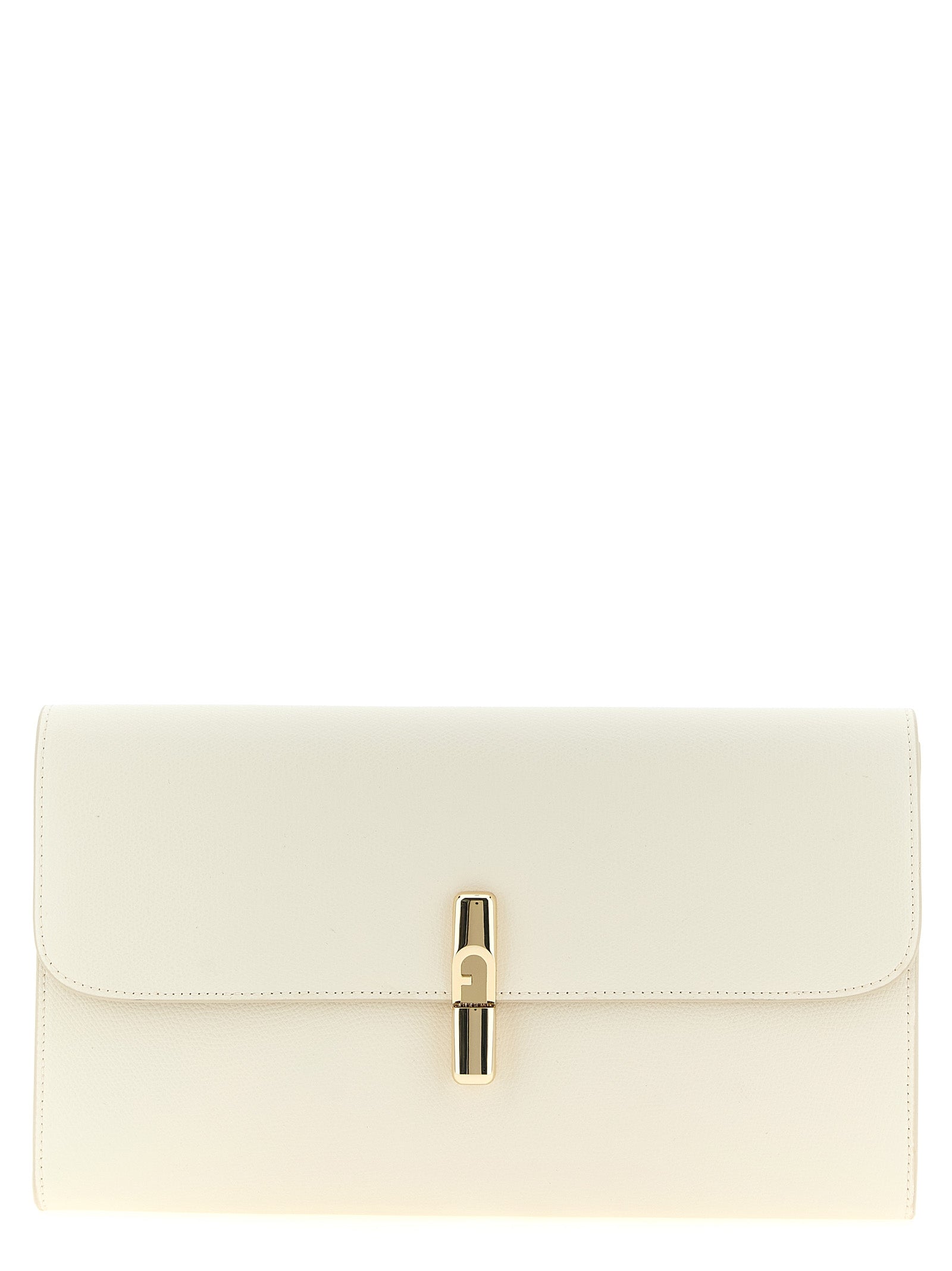 Furla White Calfskin Clutch Bag