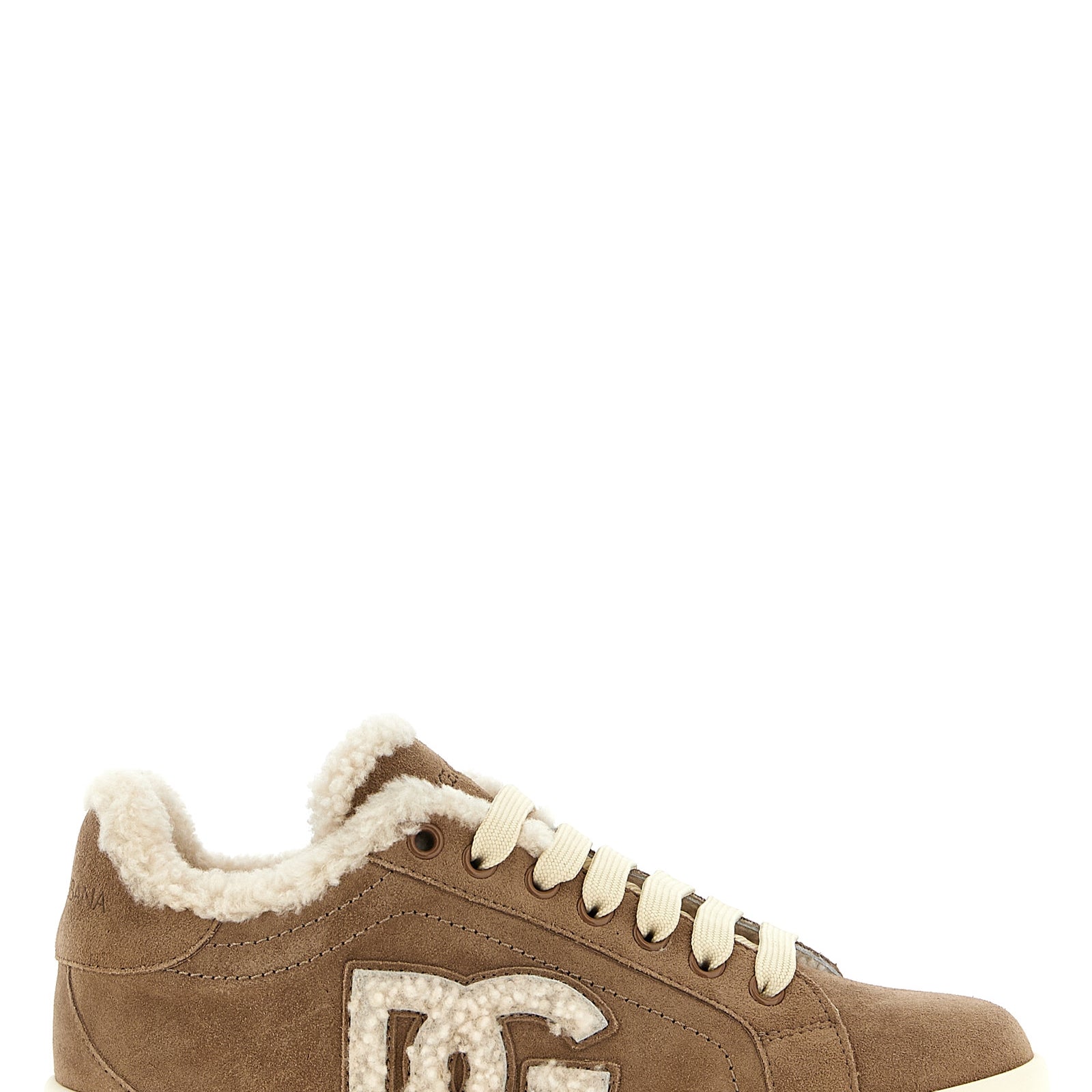 Dolce & Gabbana Brown Lambskin Sneakers Dolce & Gabbana