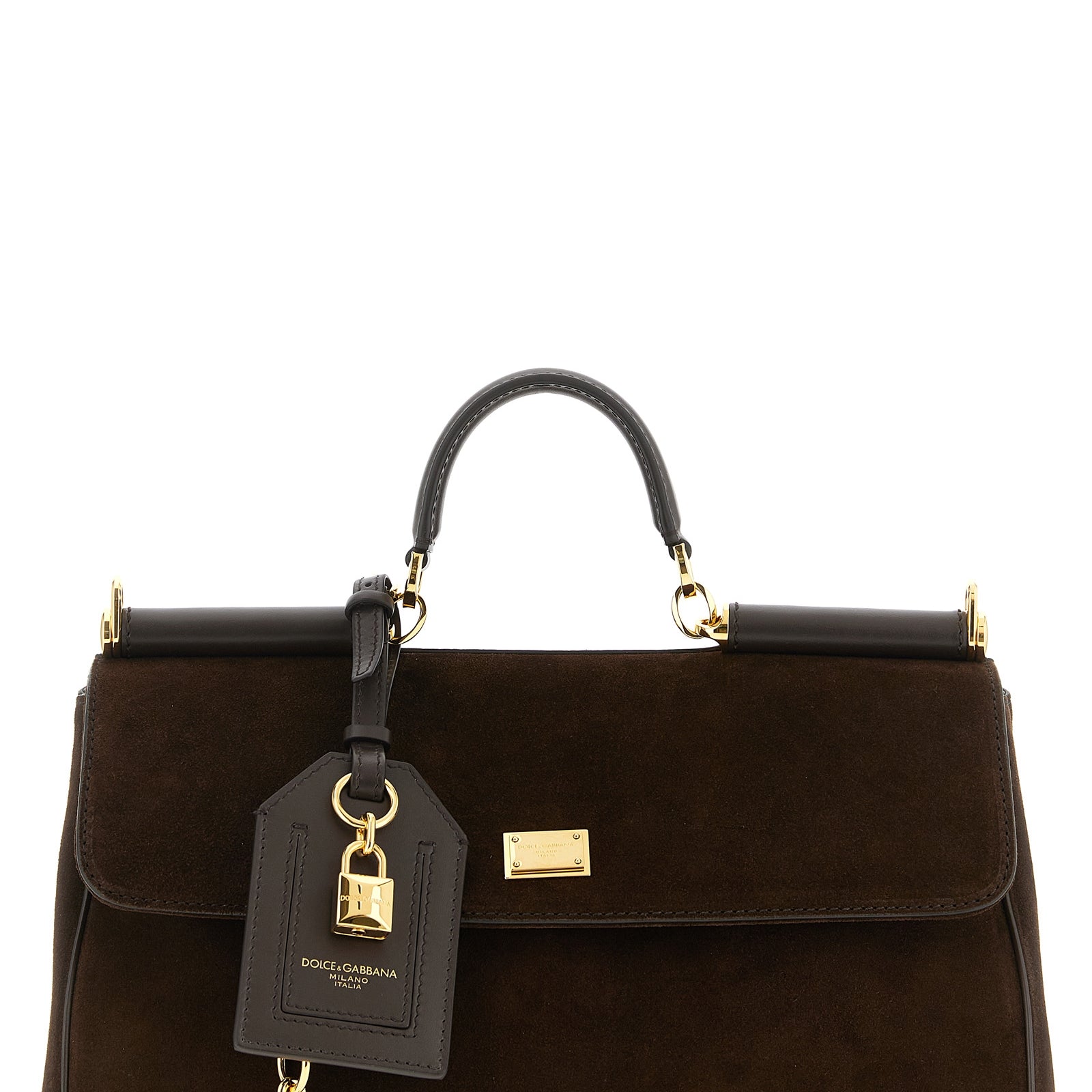 Dolce & Gabbana Brown Calfskin Handbag Dolce & Gabbana