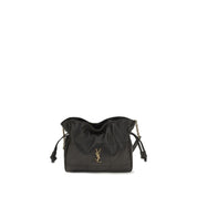 Saint Laurent Black Lamb Ovis Aries Clutch Bag