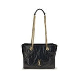 Saint Laurent Black Calf Leather Bos Taurus Shoulder Bag